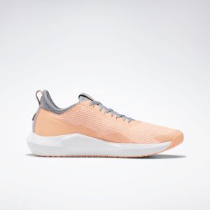 Reebok Interrupted Sole Laufschuhe Damen - Grau/Weiß/Orange - DE 785-YGH